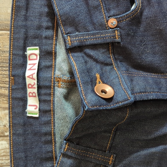 J BRAND "Lovestory" Low-Rise Bell Bottom jeans #722C032 dark denim 28x36L NWT - Picture 12 of 14